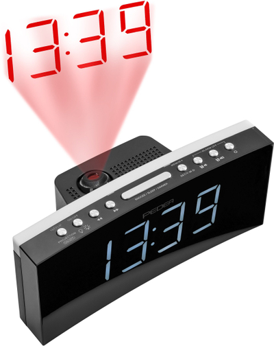 Radio-orë PEDEA 55005200, FM, me rrymë, e zezë