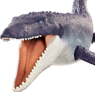 Figurinë dinosaur Jurassic World Mosasaurus Ocean Protector, me artikulime, 75 cm, blu