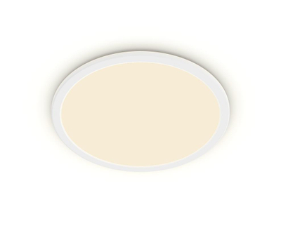 Plafonierë Philips SuperSlim LED, 24.5cm, 2700K, e bardhë