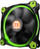 Ftohës Thermaltake Riing LED, 120 mm, i gjelbër