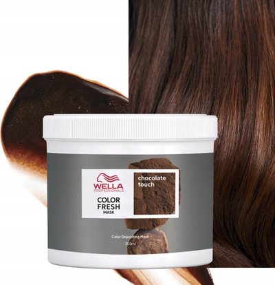 Maskë ngjyruese flokësh Wella Color Fresh Mask Chocolate Touch, 500ml, kafe çokollatë