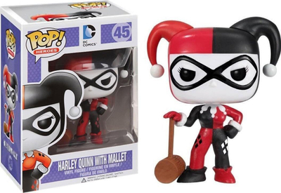 Figurine vinili Funko POP DC Comics Harley Quinn with Mallet, koleksionuese, 9cm, kuqe e zezë
