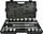 Set çelësash roçe Geko 3/4", 21 pjesë, në kuti plastike, i zi