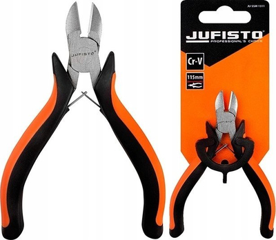 Странични сечила Jufisto 115mm, зајакнат челик, рачка против лизгање, црна