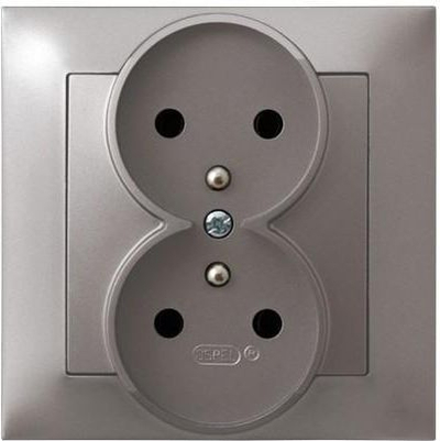 Prizë e dyfishtë Ospel Impresja (GP-2YZ-23), IP20, 16A, 250V, 3520W