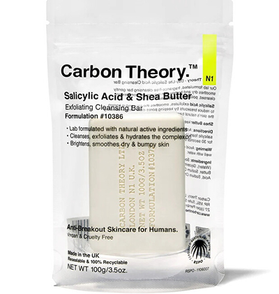 Sapun eksfoliues Carbon Theory Salicylic Acid & Shea Butter, 100 g