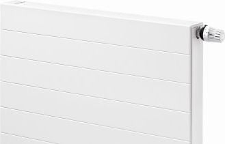 Radiator dekorativ Stelrad Planar Style PS-22180L, me furnizim nga poshtë, me valvul termostatike, i bardhë