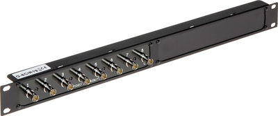 Panel video-shpërndarës Delta G-8C/R19, 8 dalje BNC, për kabinet RACK 19", ngjyrë e zezë