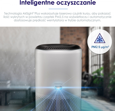 Pastrues ajri LEVOIT Core 400S, filtër 3 në 1 HEPA H13, me Smart WiFi, i bardhë