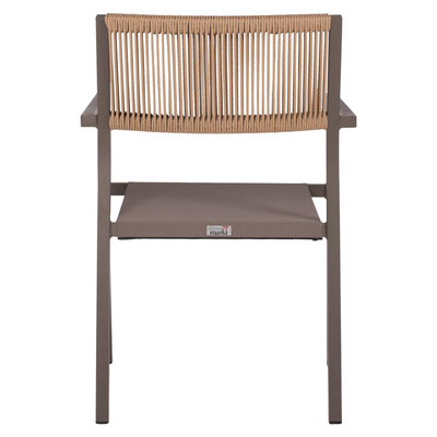 Kolltuk alumini profesionale, back ratan, 55,5×58,5×83 cm (HM5893.03)