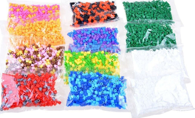 Set lodër Iron Beads ZA3318, 6000 rruaza, kuti plastike, shumengjyrëshe