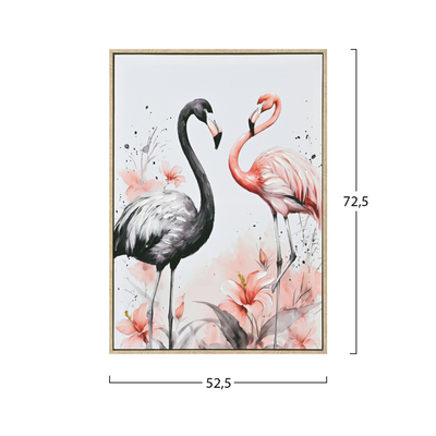 Pikturë muri Flamingos 52,5x2,8x72,5Hcm (HM4562), bezhë