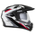 Helmetë moto CASSIDA Tour 2.0 X-tra, me peak, ECE 22.06, e bardhë e kuqe e zezë, madhësia XL