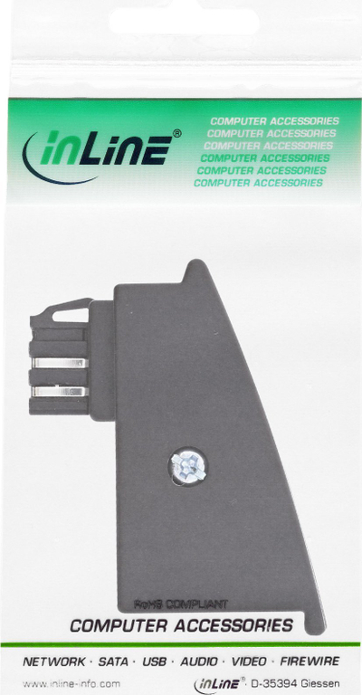 Adapter telefoni InLine TAE F në RJ45, 8P2C, i zi