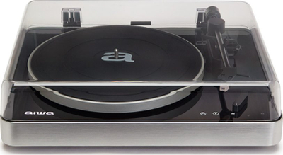 Gramafon Aiwa APX-790, belt drive, me përforcues phono, i zi