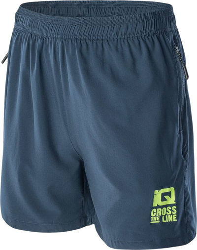 Shorce sportiv për burra IQ Onre M, poliestër elastan, xhepa me zinxhir, blu