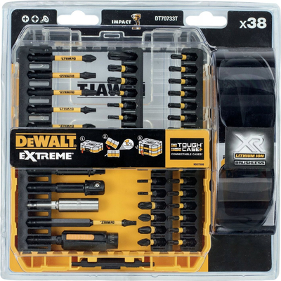 Set bitash kaçavide DeWalt FlexTorq, 38 copë, me syze sigurie
