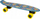 Skateboard për kalamoj Nijdam Classic Fishtail, deri 100 kg, rrota PU, blu shumëngjyrësh