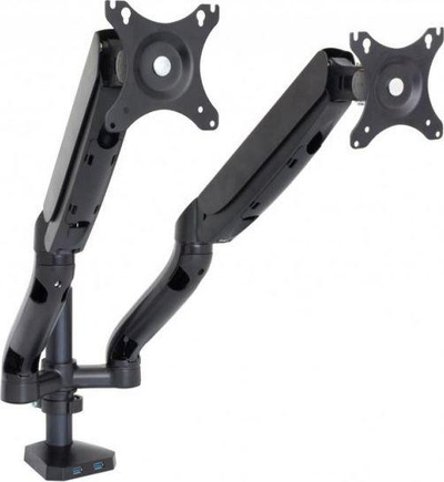 Kllapë tavoline për monitor Art L-17GD, për 2 monitorë 10"-32", USB, e zezë