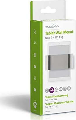 Mbajtëse muri për tablet Nedis TWMT100SI, 7-12", rrotullim 360°, e bardhë gri