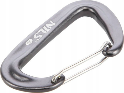 Karabinë Nils Camp NC1707, alumin i anodizum, 12 kN, gri