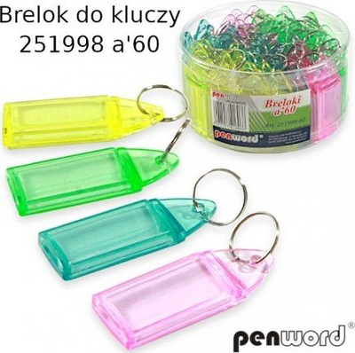 Set çelësash Penword Keyring Keychain, 60 copë, shumëngjyrësh