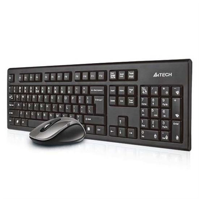 Set tastierë dhe maus A4Tech 41220 V-Track, 2.4G, 1000 DPI, i zi