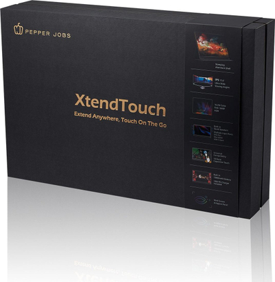 Monitor portativ Pepper Jobs XtendTouch XT1610F V2, 15.6", USB C, bateri e brendshme, i zi