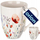Filxhan porcelani ORION MÁK, 0.36 L, i bardhë me lule