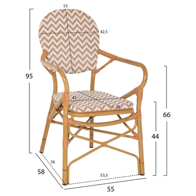 Kolltuk alumini 55x58x95Hcm (HM5928.03), bardhë
