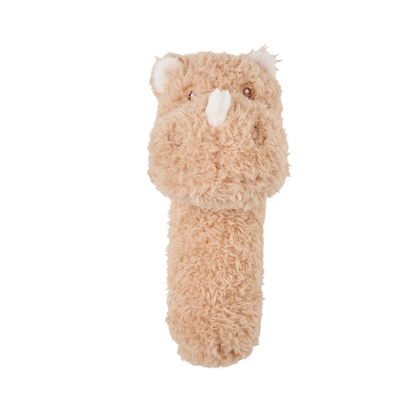 Loder me zhurme Rattle Rhino - 14 cm - Teddy Caramel