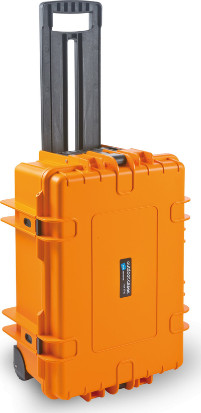 Valixhe mbrojtëse B&amp;W Outdoor Case Type 6700, 43L, me rrota, portokalli