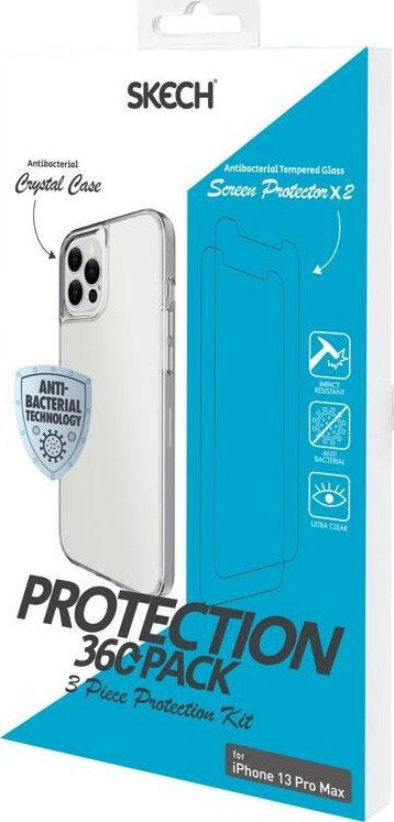 Pako mbrojtëse Skech për iPhone 13 Pro Max, 360°, transparente