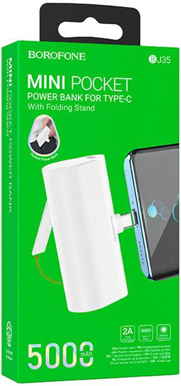 Powerbank Borofone BJ35, 5000mAh, USB C, i bardhë
