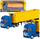 Lodër kamion Huina Truck With Volume Semitrailer, metal, shkallë 1:50, i verdhë