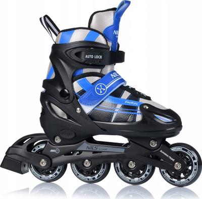 Patina inline Nils Extreme NH18366A, e rregullueshme 39-42, shinë e ndërrueshme, zi blu