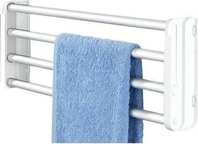 Varëse rrobash teleskopike Maximex, 58 108 cm, 4 shufra, e bardhë