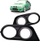Korniza dritash mjegulle BMW E46 M Package II, set, plastike, të zeza matt