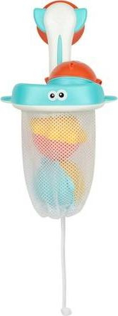 Lodra banjoje për kalamaj Bath Toys With Strainer, set me kosh me rrjetë dhe 3 toptha që notojnë, me ngjyra nga të gjitha