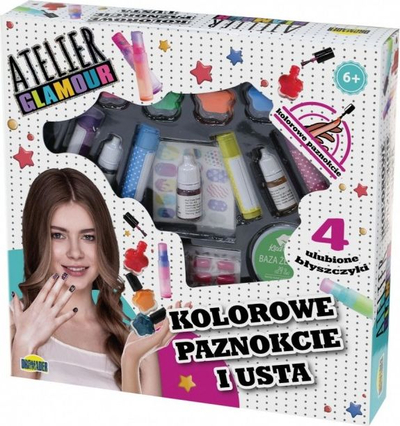 Set grimimi për kalamajt Atelier Glamour Dromader, për thonj edhe buzë, 6+, shumëngjyrësh