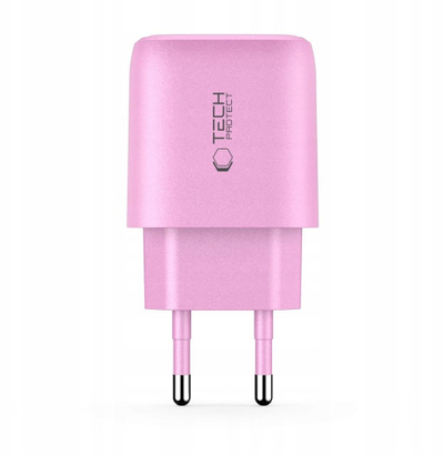 Karikues muri Tech-Protect NCA30, 30W PD QC3.0, 2 porta USB, rozë