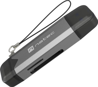 Lexues kartash Natec Scarab 3, USB 3.1, USB A edhe USB C, gri
