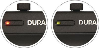Полнач за батерија за камера Duracell, УСБ, ЛЕД индикатор, црн