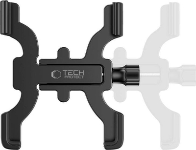 Mbajtëse telefoni për biçikletë Tech-Protect V3, alumini, rrotullim 360°, e zezë