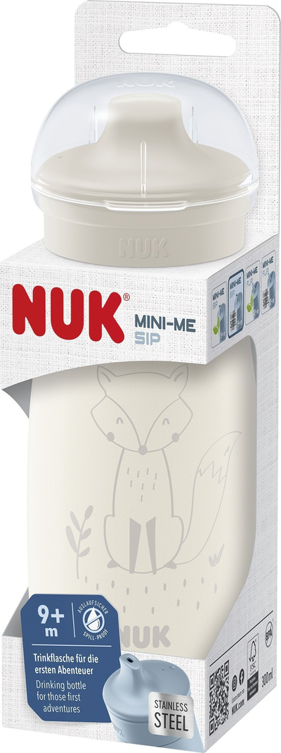 Шише НУК Мини-Јас Пиј, 300 мл, 9м+, бело