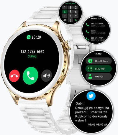 Ora inteligjente Rubicon RNCE68, 1.32" TFT IPS, IP67, rozë gold