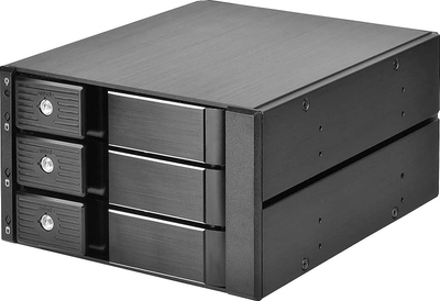 Kuti e jashtme për disqe SilverStone SST-FS303-12G, 3.5", 3 slote, e zezë