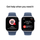 Apple Watch Series 10 GPS, 46mm, Silver Aluminum Case with Denim Sport Band, S/M