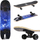 Skateboard Nils Extreme CR3108SA Space, dru 9 shtresa, deri 100kg, blu e zezë
