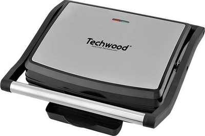 Grill elektrik Techwood TGD-038, 1800W, pllaka që s'ngjiten, inox argjendi